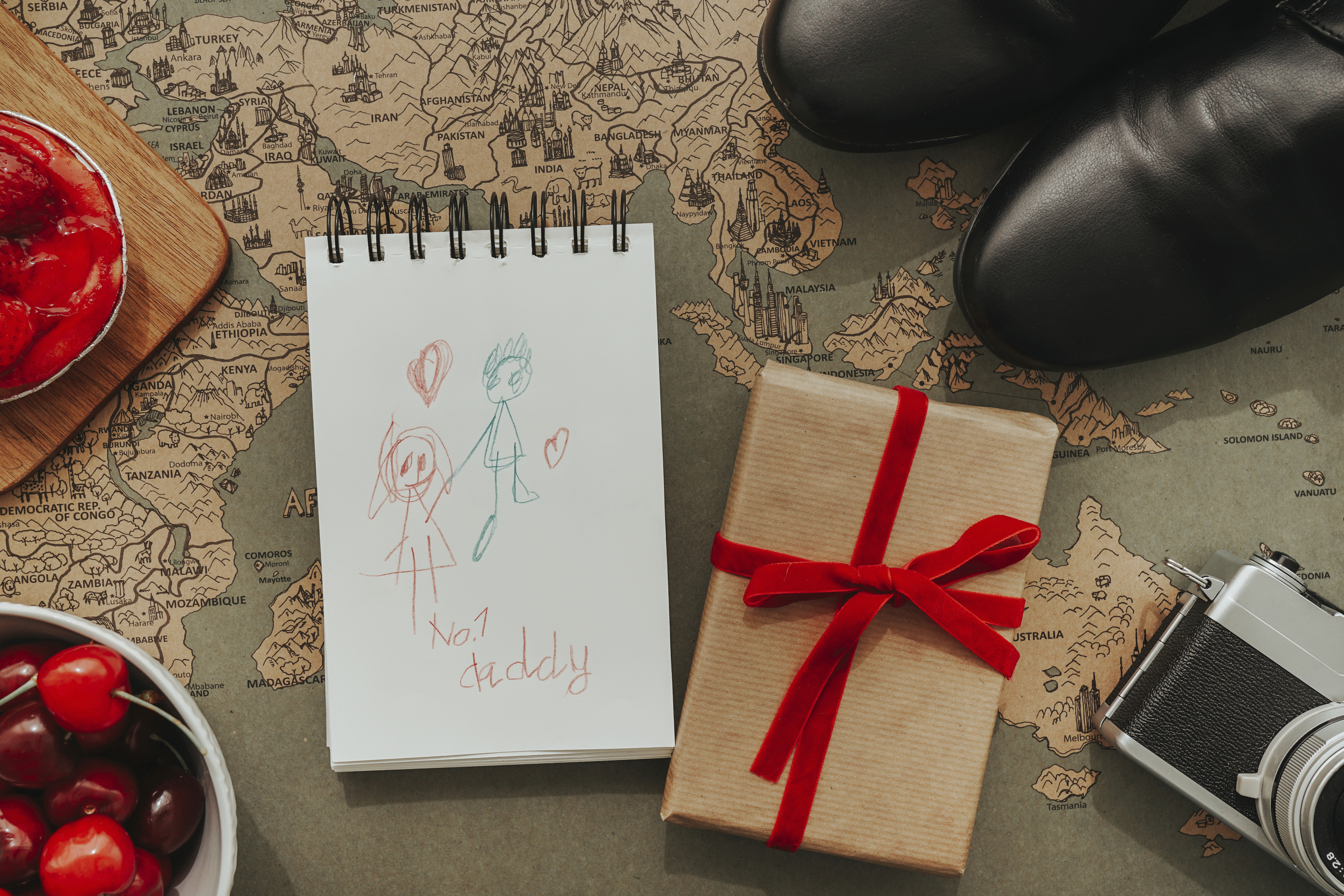 Reisen und Geschenk zum Vatertag