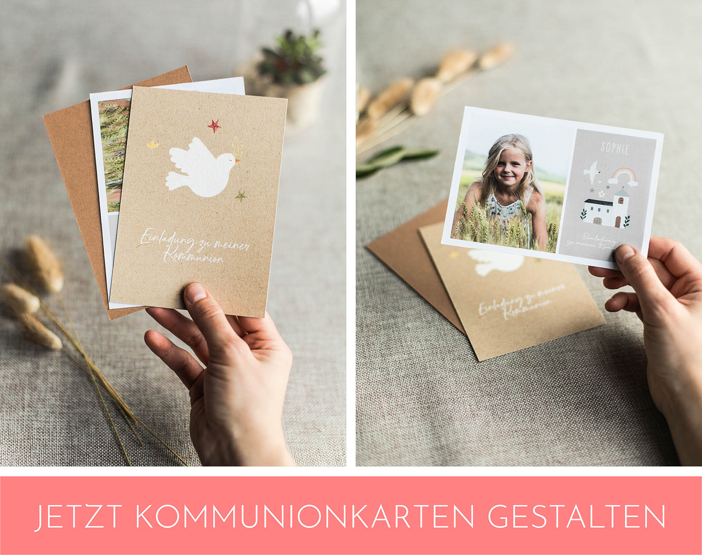 Einladungskarten zur Kommunion